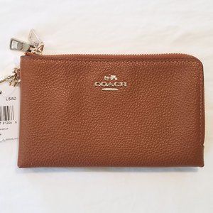 NEW Coach Double Corner Zip Wristlet